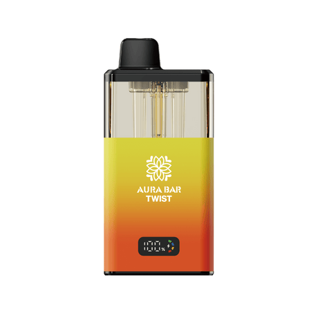 Aura Bar Twist 40k Prefilled Vape Kit Box of 5 - Sour Pineapple/Rocky Candy Orange - vapeukwholesale
