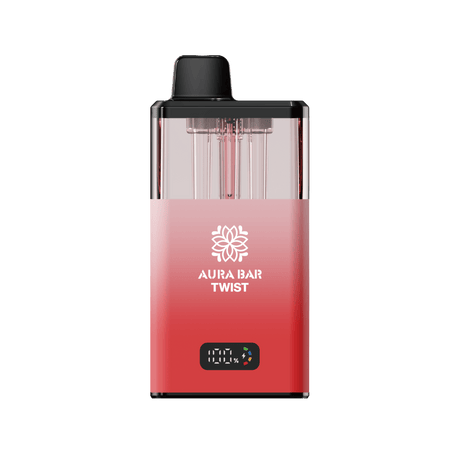 Aura Bar Twist 40k Prefilled Vape Kit Box of 5 - Strawberry Raspberry Ice/Strawberry Gummy Bear - vapeukwholesale