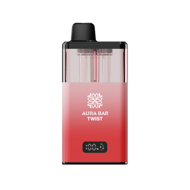 Aura Bar Twist 40k Prefilled Vape Kit Box of 5 - Strawberry Raspberry Ice/Strawberry Gummy Bear - vapeukwholesale