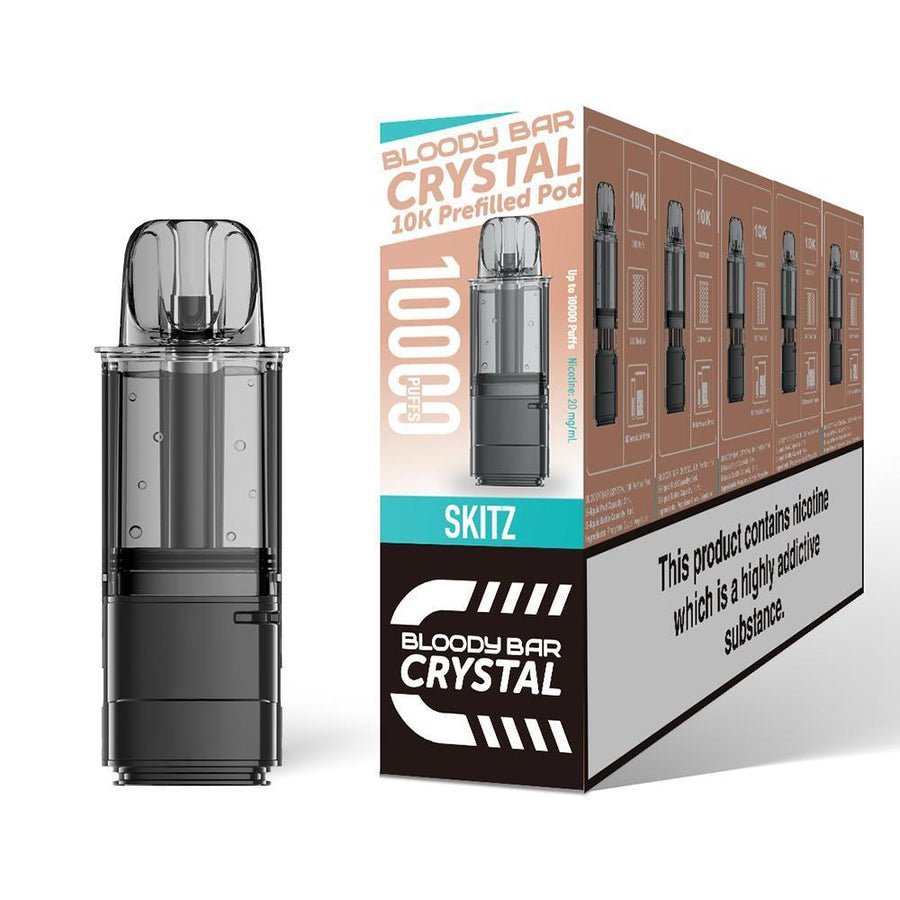 Bloody Bar Crystal 10000 Replacement Pods - Pack of 5 - Skitz - vapeukwholesale