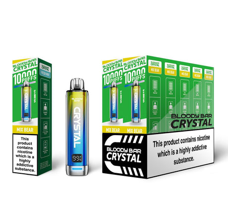 Bloody Bar Crystal 10k Disposable Vape Box of 5 - Mix Bear - vapeukwholesale