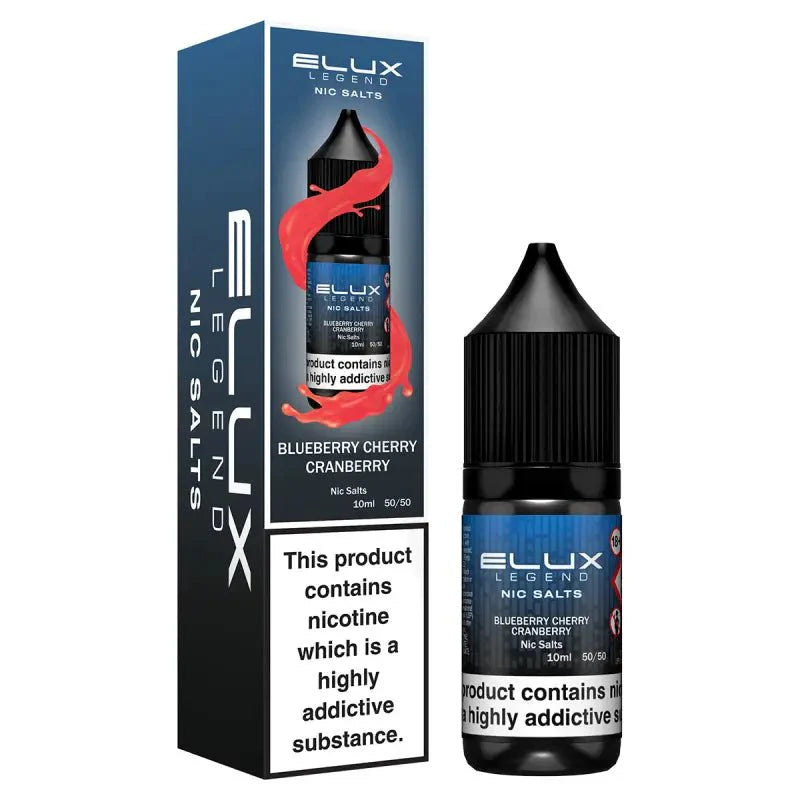 bulk wholesale Elux Legend Nic Salts 10ml E - Liquids - 5mg Box of 10 - Blueberry Cherry Cranberry