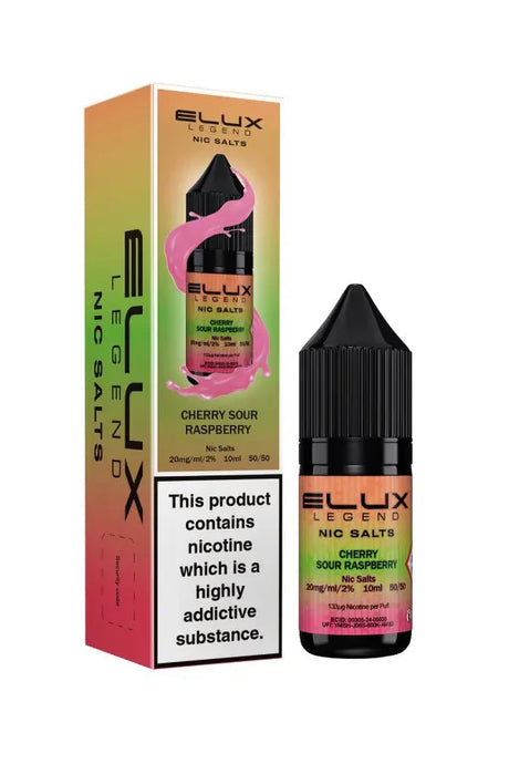 bulk wholesale Elux Legend Nic Salts 10ml E - Liquids - 5mg Box of 10 - Cherry Sour Raspberry