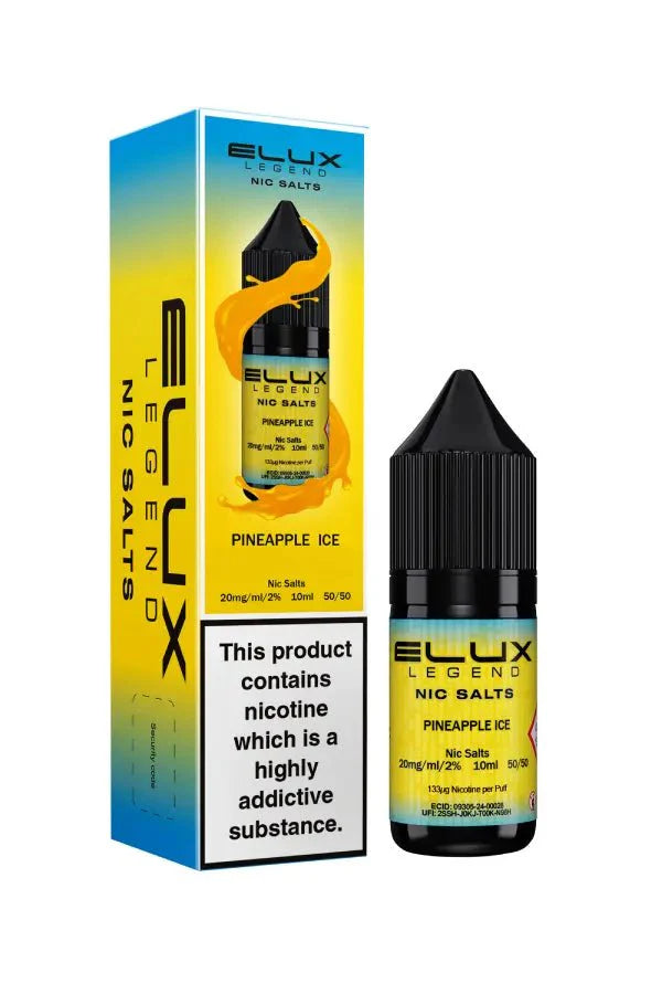 bulk wholesale Elux Legend Nic Salts 10ml E - Liquids - 5mg Box of 10 - Pineapple Ice