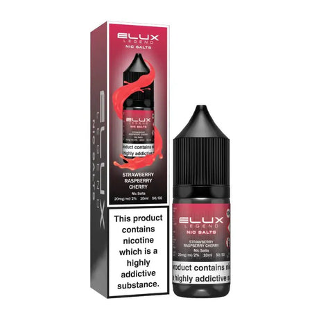 bulk wholesale Elux Legend Nic Salts 10ml E - Liquids - 5mg Box of 10 - Strawberry Raspberry Cherry