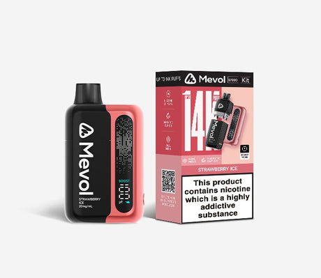 bulk wholesale Mevol S7000 Prefilled Pod Kit - 14k Puffs Box of 5 - Strawberry Ice