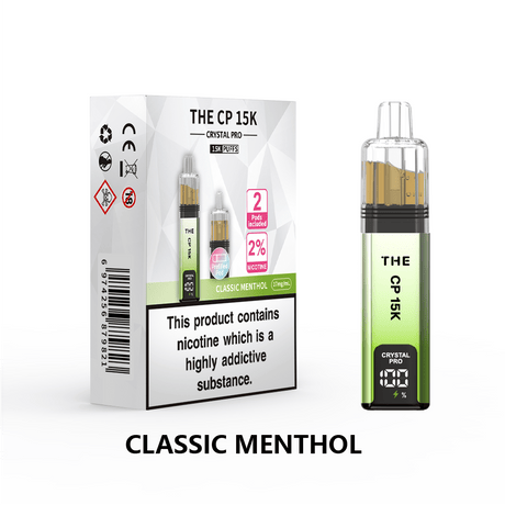 bulk wholesale The Crystal Pro CP 15k Prefilled Pod Vape Box of 5 - Classic Menthol