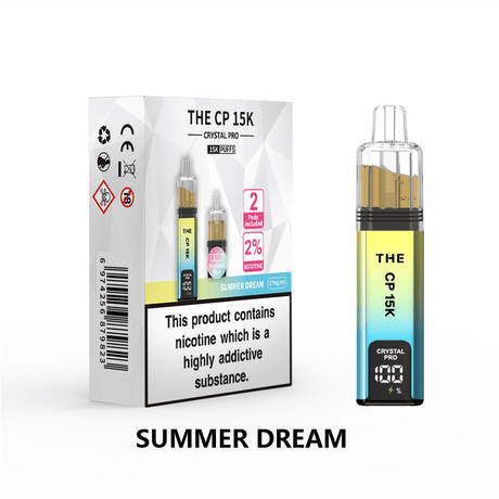 bulk wholesale The Crystal Pro CP 15k Prefilled Pod Vape Box of 5 - Summer Dream