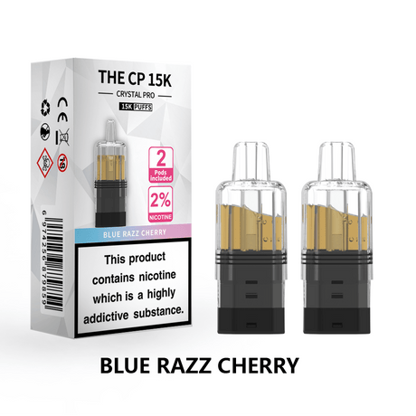 bulk wholesale The Crystal Pro CP 15k Replacement Pods Box of 5 - Blue Razz Cherry