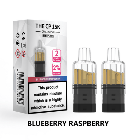 bulk wholesale The Crystal Pro CP 15k Replacement Pods Box of 5 - Blueberry Raspberry
