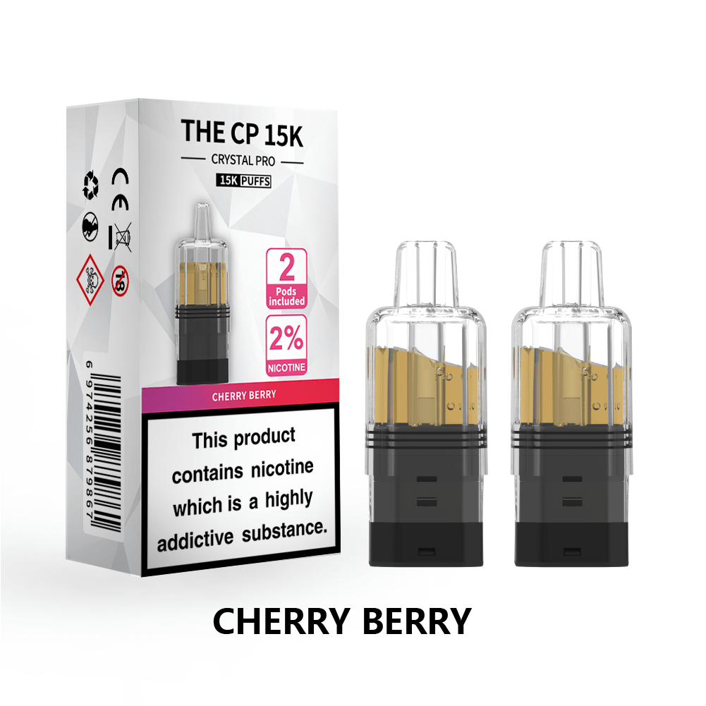 bulk wholesale The Crystal Pro CP 15k Replacement Pods Box of 5 - Cherry Berry