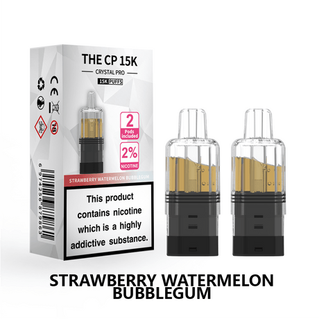 bulk wholesale The Crystal Pro CP 15k Replacement Pods Box of 5 - Strawberry Watermelon Bubble Gum