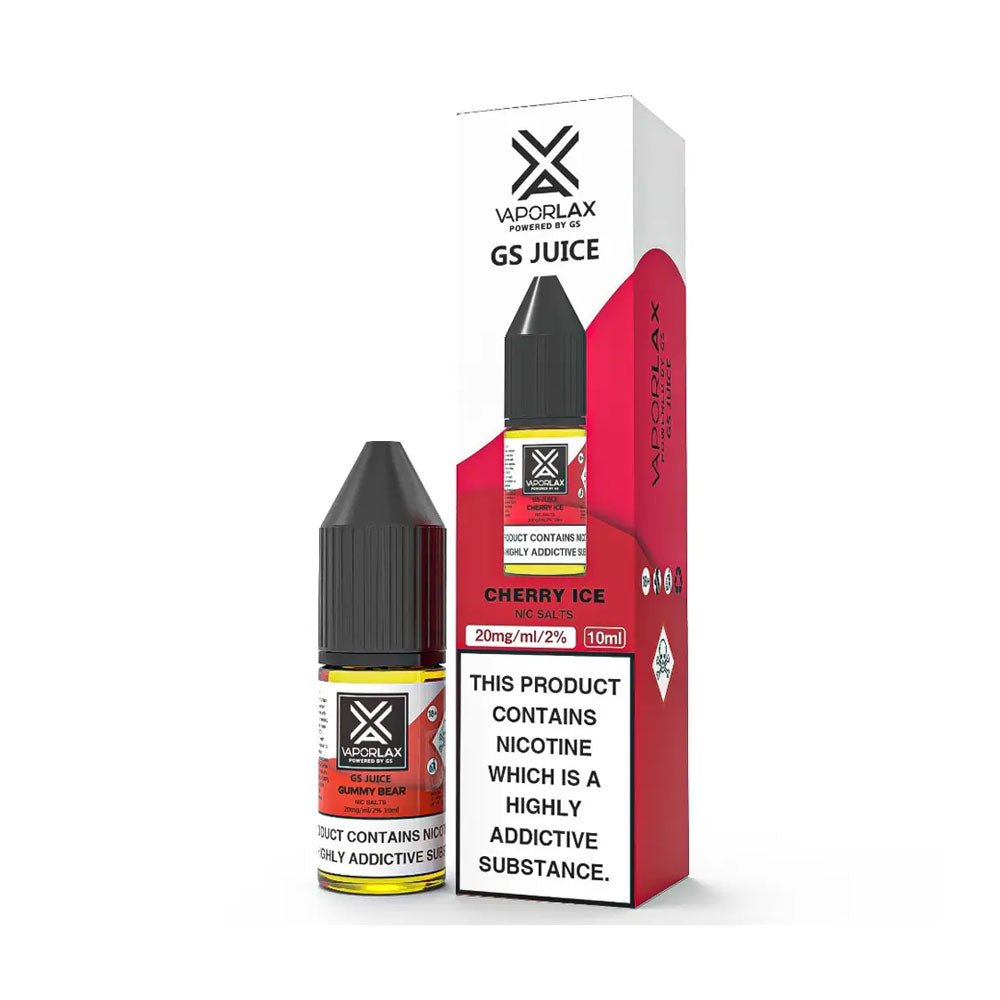 bulk wholesale Vaporlax Nic Salt 10ml E Liquids Box of 10 - Cherry Ice