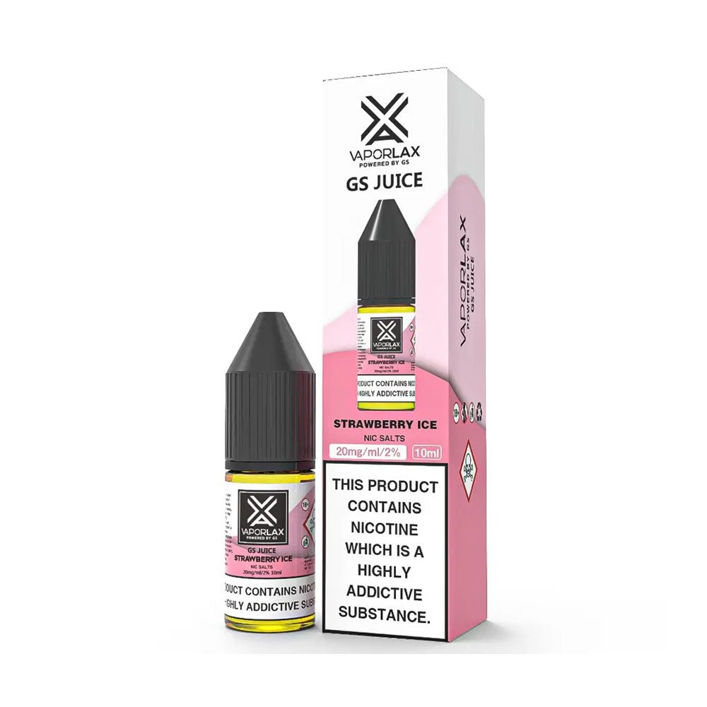 bulk wholesale Vaporlax Nic Salt 10ml E Liquids Box of 10 - Strawberry Ice
