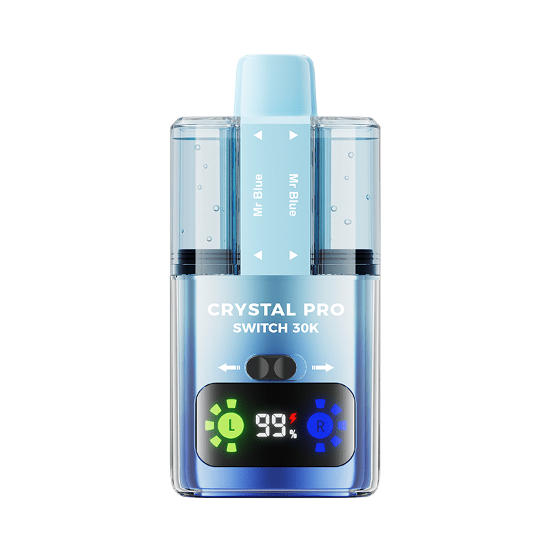 Crystal Pro Switch 30k Prefilled Pod Vape Kit Pack of 5 - Blueberry Cotton Candy/Raspberry Cotton Candy - vapeukwholesale