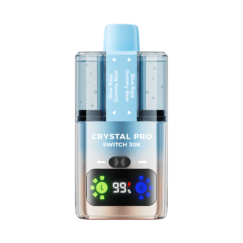 Crystal Pro Switch 30k Prefilled Pod Vape Kit Pack of 5 - Blueberry Cotton Candy/Raspberry Cotton Candy - vapeukwholesale
