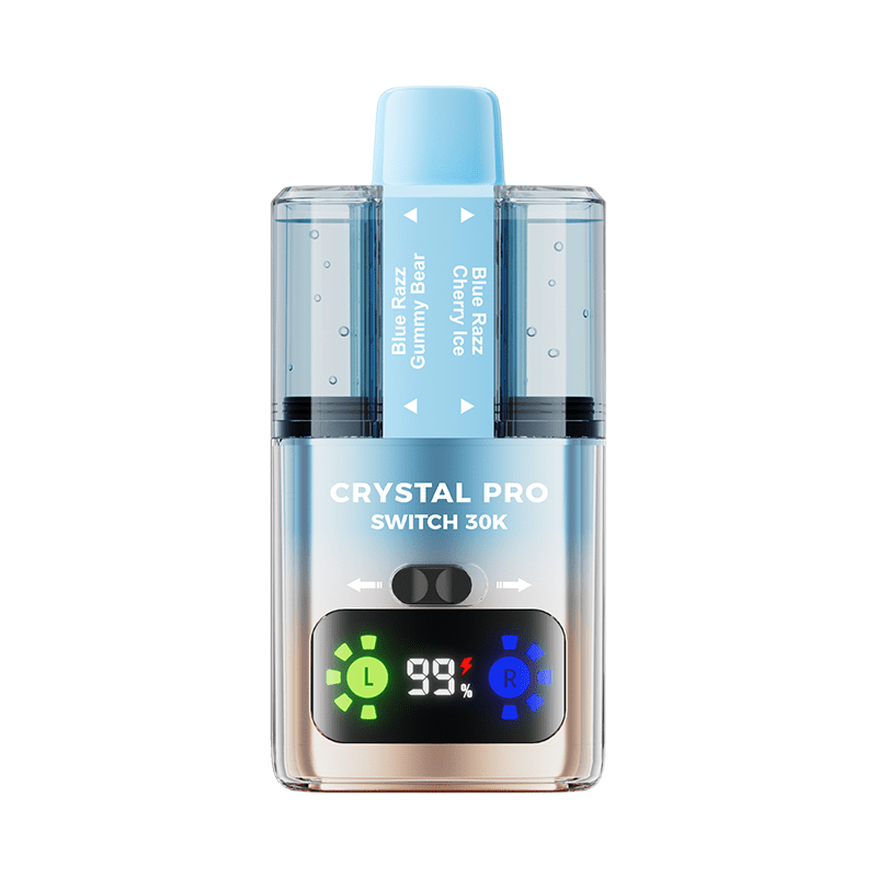 Crystal Pro Switch 30k Prefilled Pod Vape Kit Pack of 5 - Blueberry Cotton Candy/Raspberry Cotton Candy - vapeukwholesale