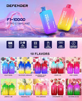 Defender F1 - 10000 Prefilled Pod Vape Kit ( Box of 5 ) - Blue Fusion - vapeukwholesale