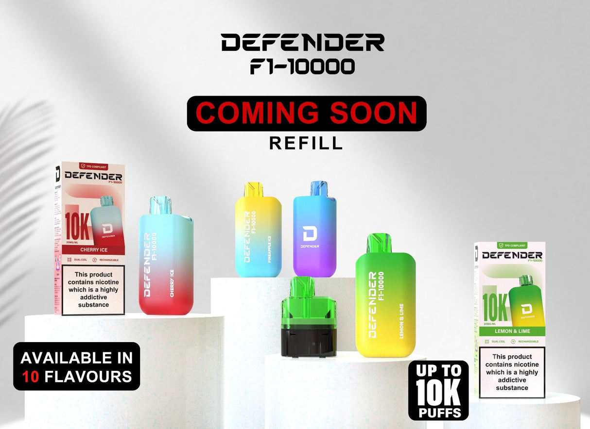 Defender F1 - 10000 Prefilled Pod Vape Kit ( Box of 5 ) - Blue Fusion - vapeukwholesale