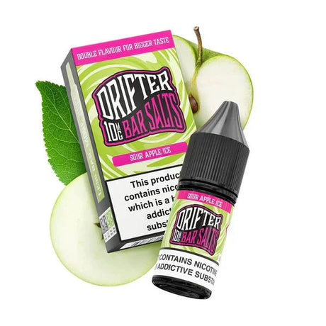 bulk wholesale Drifter Bar Nic Salt 10ml E - Liquid Box of 12 - Sour Apple