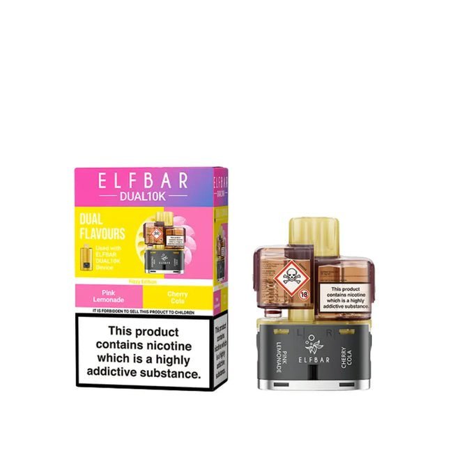 Elf Bar Dual 10K Replacement Pods Box of 5 - Fizzy Edition - vapeukwholesale