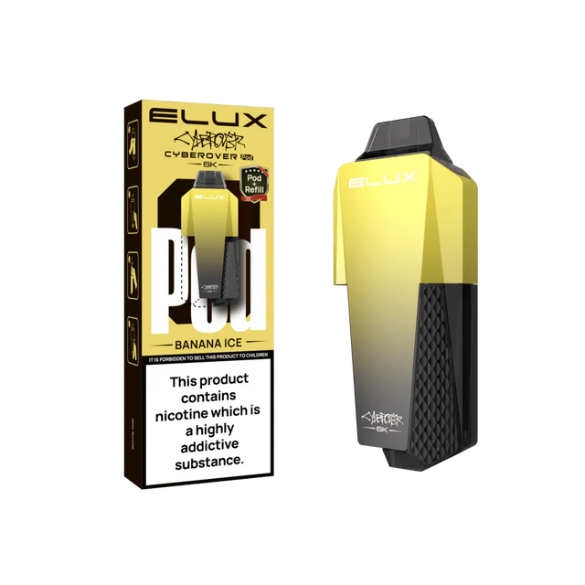 Elux Cyberover 6K Replacement Pods - Banana Ice - vapeukwholesale