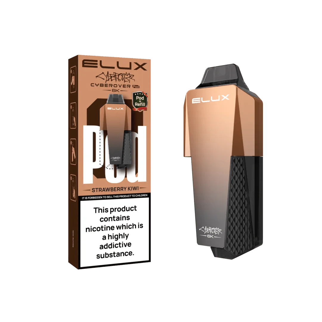 Elux Cyberover 6K Replacement Pods - Strawberry Kiwi - vapeukwholesale