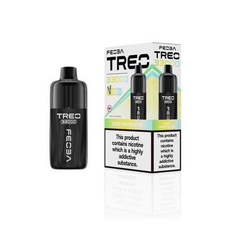 Feoba Treo 33k Prefilled Pod Vape Kit Box of 5 Sour Pineapple Ice