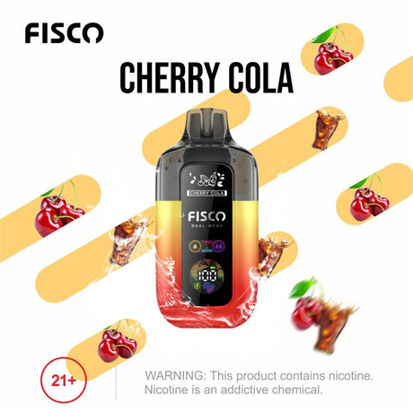Fisco Point Pro 7000 Disposable Vape Box of 5 - Cherry Cola - vapeukwholesale
