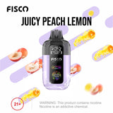 Fisco Point Pro 7000 Disposable Vape Box of 5 - Juicy Peach Lemon - vapeukwholesale