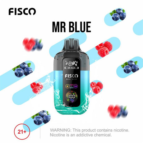 Fisco Point Pro 7000 Disposable Vape Box of 5 - Mr Blue - vapeukwholesale