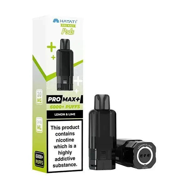 Hayati Pro Max Plus 6000 Pre - filled Pods Box of 5 - Lemon Lime - vapeukwholesale
