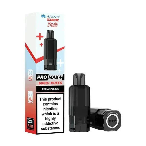 Hayati Pro Max Plus 6000 Pre - filled Pods Box of 5 - Red Apple Ice - vapeukwholesale