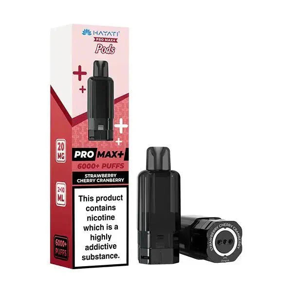 Hayati Pro Max Plus 6000 Pre - filled Pods Box of 5 - Strawberry Cherry Cranberry - vapeukwholesale