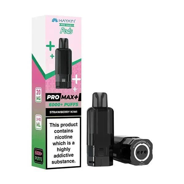 Hayati Pro Max Plus 6000 Pre - filled Pods Box of 5 - Strawberry Kiwi - vapeukwholesale