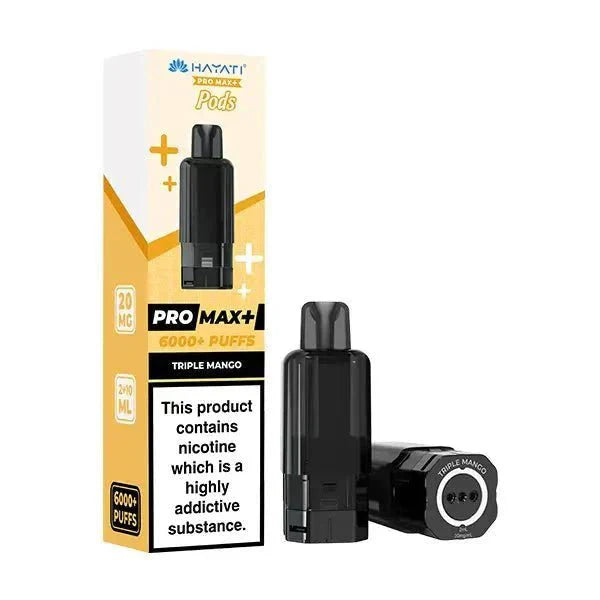Hayati Pro Max Plus 6000 Pre - filled Pods Box of 5 - Triple Mango - vapeukwholesale