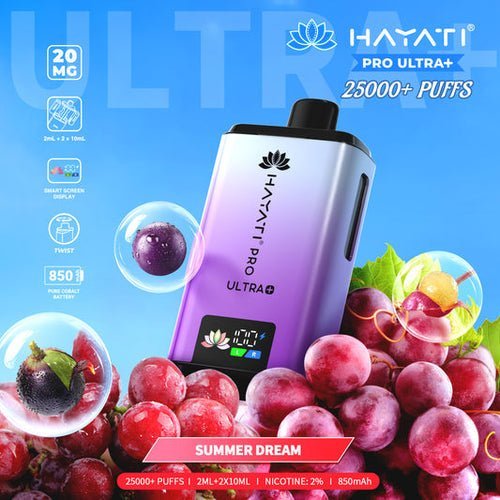 Hayati Pro Ultra Plus 25000 Disposable Vape - Pack of 5 - Summer Dream - vapeukwholesale