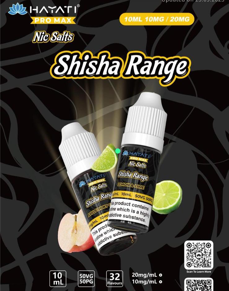Hayati Shisha Pro Max Nic Salts Box of 10