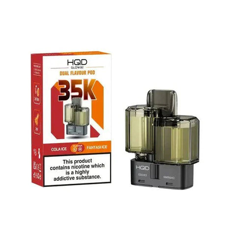 HQD Glow Air 35K Prefilled Pods - Cola Ice/Fantasi Ice - vapeukwholesale