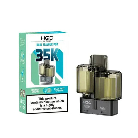 HQD Glow Air 35K Prefilled Pods - Summer Dream/Blue Razz Cherry - vapeukwholesale