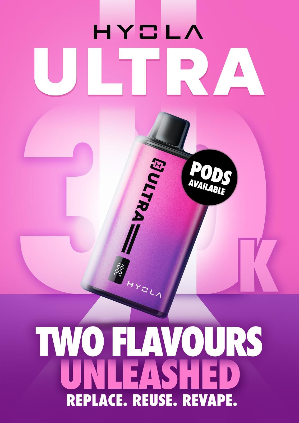 Hyola Ultra 30k Prefilled Pod Vape Kit Pack of 5 - Yellow Edition - vapeukwholesale
