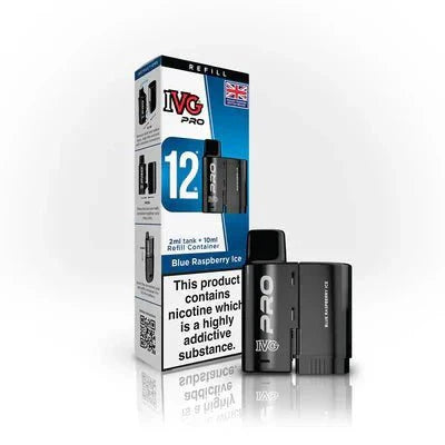 IVG 12 Pro Replacement Pods Pack of 5 - Blue Raspberry Ice - vapeukwholesale