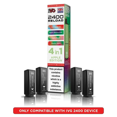 IVG 2400 Reload 4 in 1 Prefilled Pods | Pack of 4 - Power Vape Shop