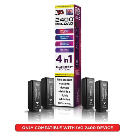 IVG 2400 Reload 4 in 1 Prefilled Pods | Pack of 4 - Power Vape Shop