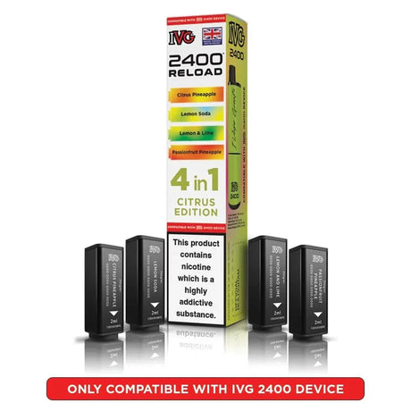 IVG 2400 Reload 4 in 1 Prefilled Pods | Pack of 4 - Power Vape Shop