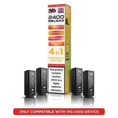 IVG 2400 Reload 4 in 1 Prefilled Pods | Pack of 4 - Power Vape Shop