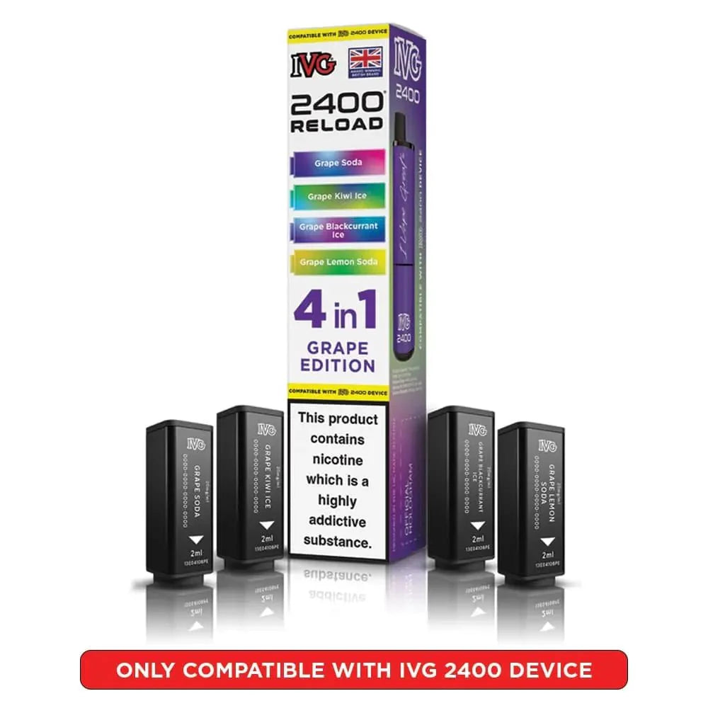 IVG 2400 Reload 4 in 1 Prefilled Pods | Pack of 4 - Power Vape Shop