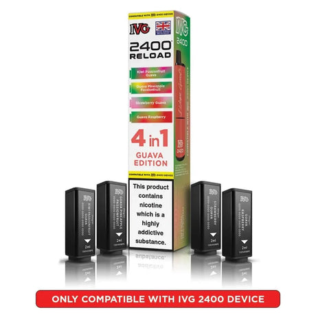 IVG 2400 Reload 4 in 1 Prefilled Pods | Pack of 4 - Power Vape Shop