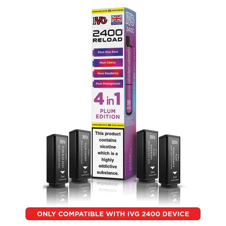 IVG 2400 Reload 4 in 1 Prefilled Pods | Pack of 4 - Power Vape Shop