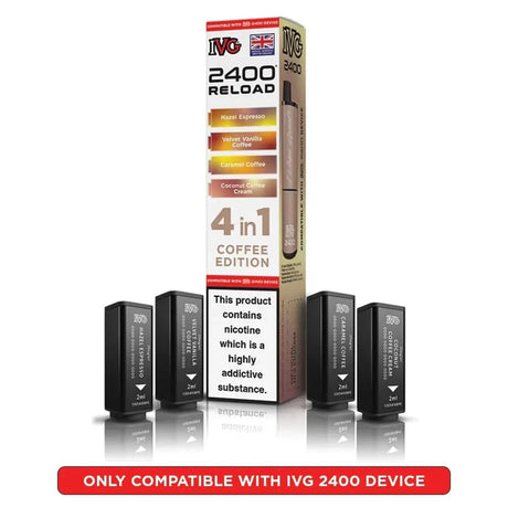 IVG 2400 Reload 4 in 1 Prefilled Pods | Pack of 4 - Power Vape Shop